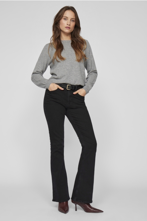 Vila vibetty rw flared jeans blk osc221-